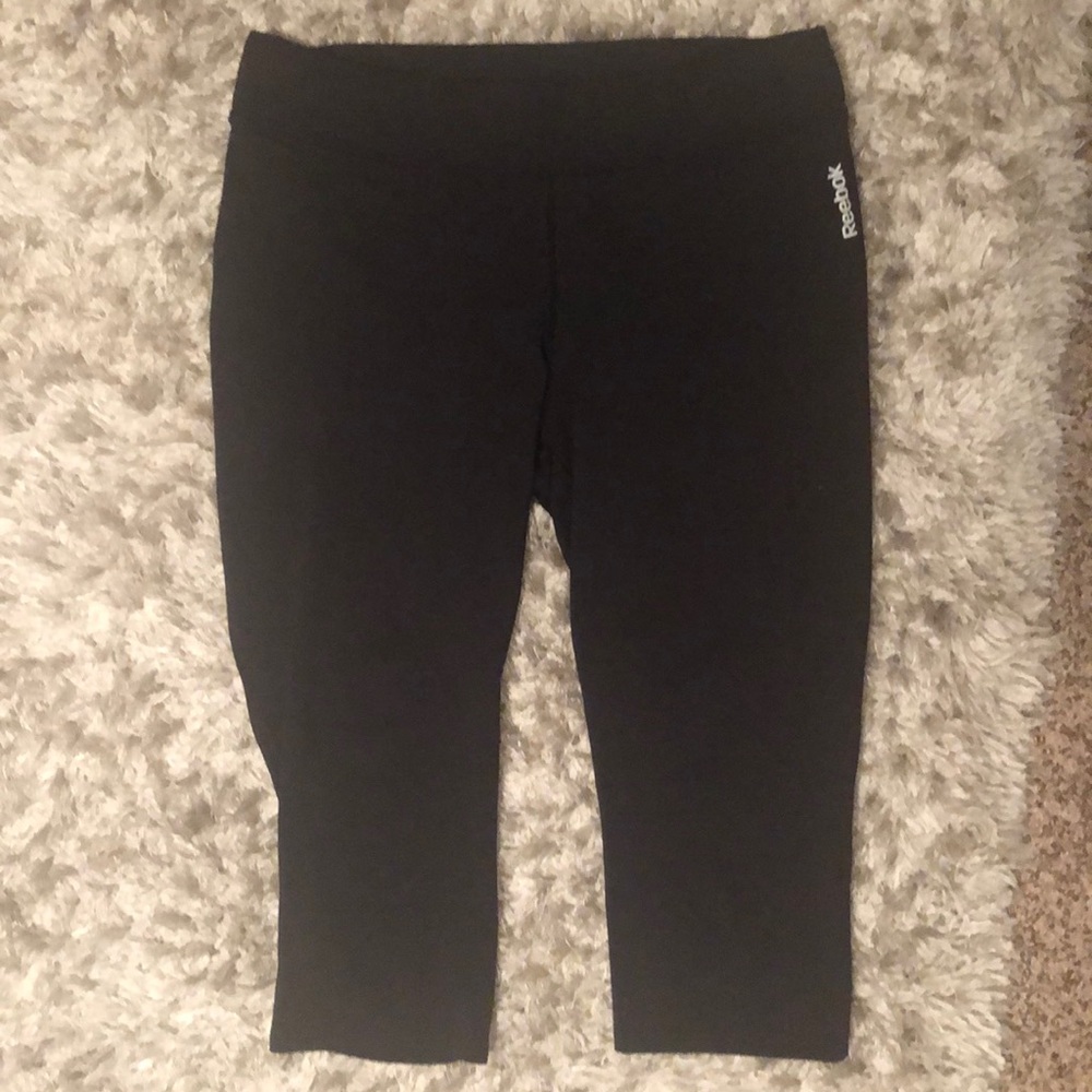 Reebok black crop leggings